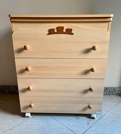 Cassettiera fasciatoio bagnetto Mibb