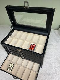 Cassettiera per accendini e orologi da taschino