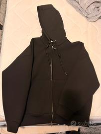 Felpa Zara nera con cappuccio, zip, taglia M