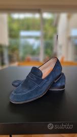 Mocassini scarpe Doucal's effet vintage Blu - 40,5