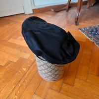 Cappello vintage shantung di seta anni 50 nero