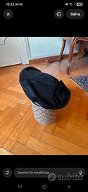 Cappello vintage shantung di seta anni 50 nero