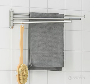 IKEA - BROGRUND Portasciugamani a 3 bracci, inox
