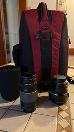 Zaino e ottiche Canon EF