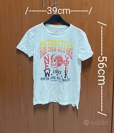 T-shirt Ragazzo Blukids Bianca in Bio Cotton, Tagl