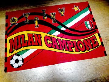 MILAN BANDIERA CALCIO CAMPIONE D'ITALIA 13° 70x100