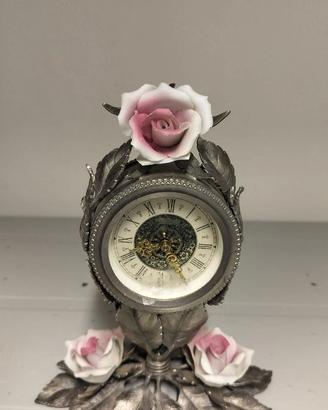 orologio da tavolo in peltro funzionante