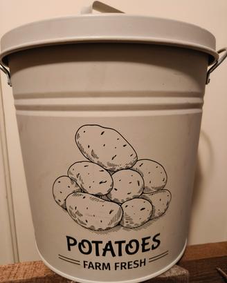 Contenitore Porta Patate in Metallo Villa d'Este 