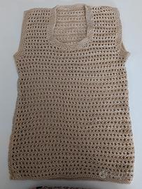 CANOTTA UNISEX TRAFORATA IN PURO COTONE 