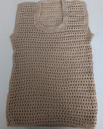 CANOTTA UNISEX TRAFORATA IN PURO COTONE 