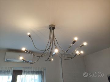 Lampadario Moderno 9 Bracci Flessibili + Lampadine