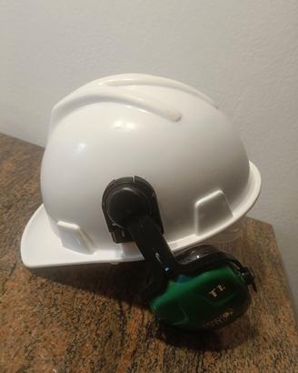 casco da cantiere antinfortunistico con cuffie