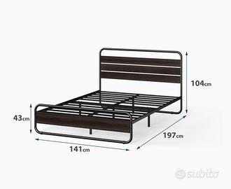 Struttura letto Zinus Soren completa di materasso