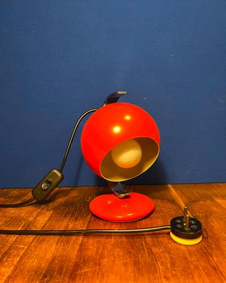 lampada vintage space age rossa