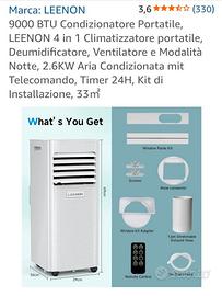 Condizionatore portatile 9000 btu