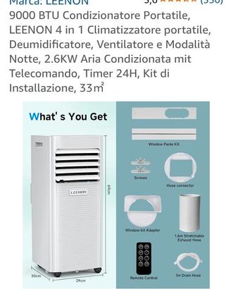 Condizionatore portatile 9000 btu