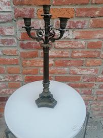 Candelabro antico in bronzo 4 fiamme - Ottocento 