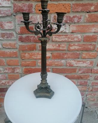 Candelabro antico in bronzo 4 fiamme - Ottocento 