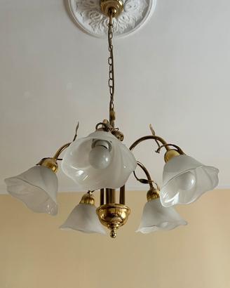 2 LAMPADARI E 2 ABAJOUR tutto 70 euro