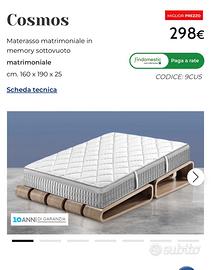 Materasso matrimoniale + 2 reti singole