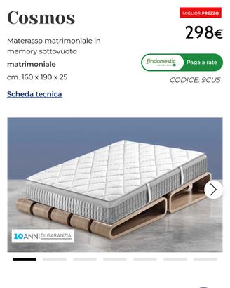 Materasso matrimoniale + 2 reti singole