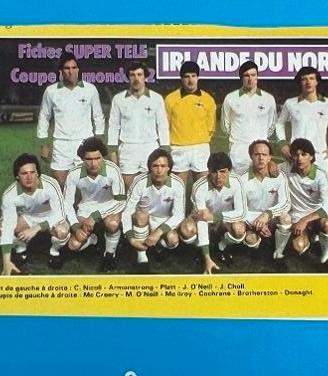 IRLANDA NORD Team Espana 82 Scheda WORLD CUP 1982