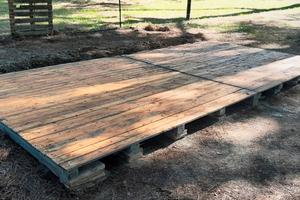 Piattaforma in legno trattato