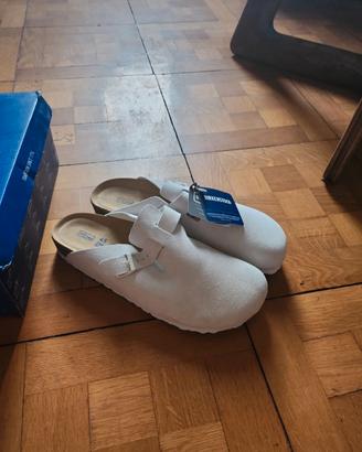 Birkenstock boston color bianco antico nuove 45