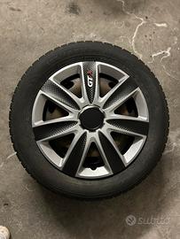 Gomme invernali con cerchi e copri cerchi 185/60/1