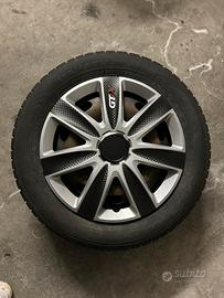 Gomme invernali con cerchi e copri cerchi 185/60/1