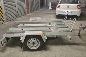 Carrello Portamoto 3 Posti Pedretti con Pianale –