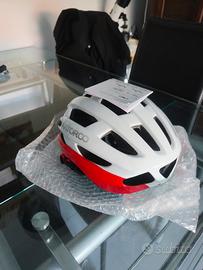 casco bicicletta nuovo bianco rosso