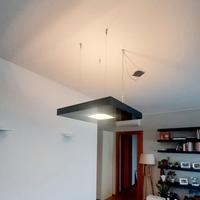 Lampadario in vetro nero