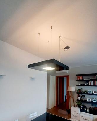 Lampadario in vetro nero