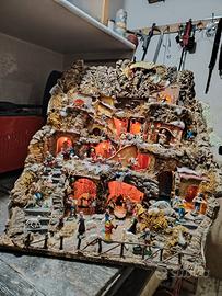 Presepe completo con cascata 