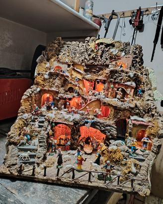 Presepe completo con cascata 
