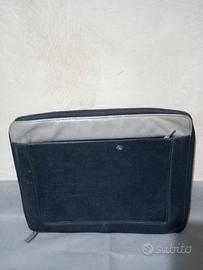 borsa porta documenti Piquadro blu in pelle 