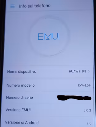 Smartphone Huawei P9 32GB / 3GB RAM – Funzionante
