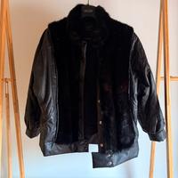 Giacca vintage in satin e visone – Marianna Basile