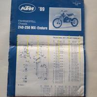 KTM 240-250 MX-Enduro 1989 catalogo ricambi TELAIO