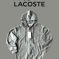 🐊 Felpa Zip Hoodie Grigia - Logo Coccodrillo