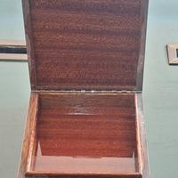 PORTA SIGARETTE IN ARGENTO CON INTERNO IN LEGNO 