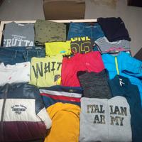 t-shirt, pantaloni, giubbotti e altro