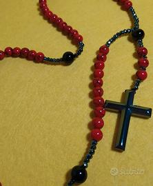 Rosario in pietra artificiale