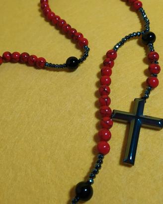 Rosario in pietra artificiale