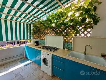 Casa blu sulla spiaggia libero settembre