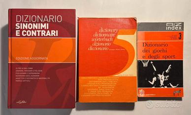 Lotto di 3 dizionari - sport - sinonimi - lingue