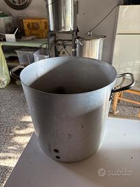 Pentola alluminio 40lt per birra homebrewing