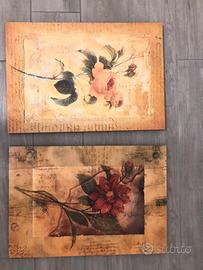 Quadro su legno rose