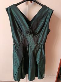 abito max&co verde con spilla taglia 42